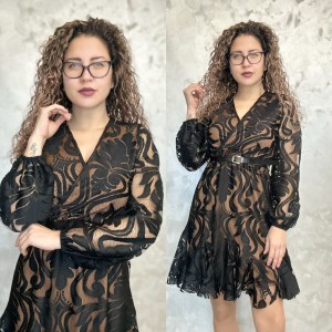 Луксозна рокля Black Magnolia