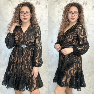 Луксозна рокля Black Magnolia