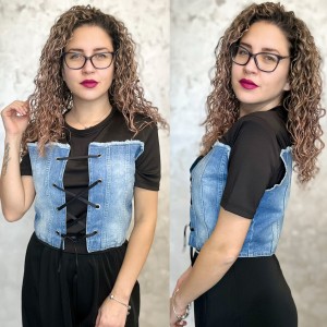 Дамска тениска - Urban denim black