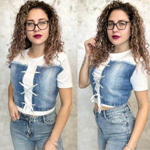 Дамска тениска - Urban denim white Дамска тениска - Urban denim white