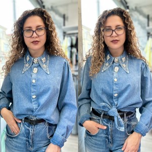 Луксозна дамска риза - Crystal Denim