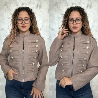 Дамско късо палто - LIvia Dark Beige