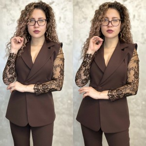 Луксозен дамски костюм - Chocolatte Луксозен дамски костюм - Chocolatte