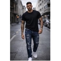 Мъжки дънки - Dark Rebel Denim Мъжки дънки - Dark Rebel Denim